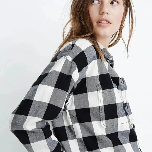 Madewell Shirt-Jacket in Buffalo Check Size Small - Picture 2 of 7